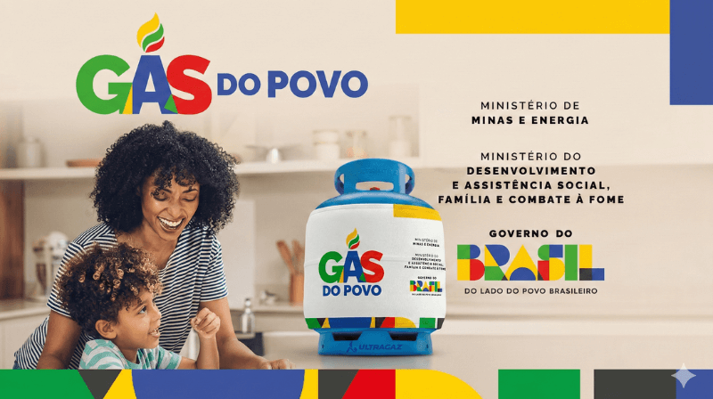 Infográfico oficial do programa Gás do Povo